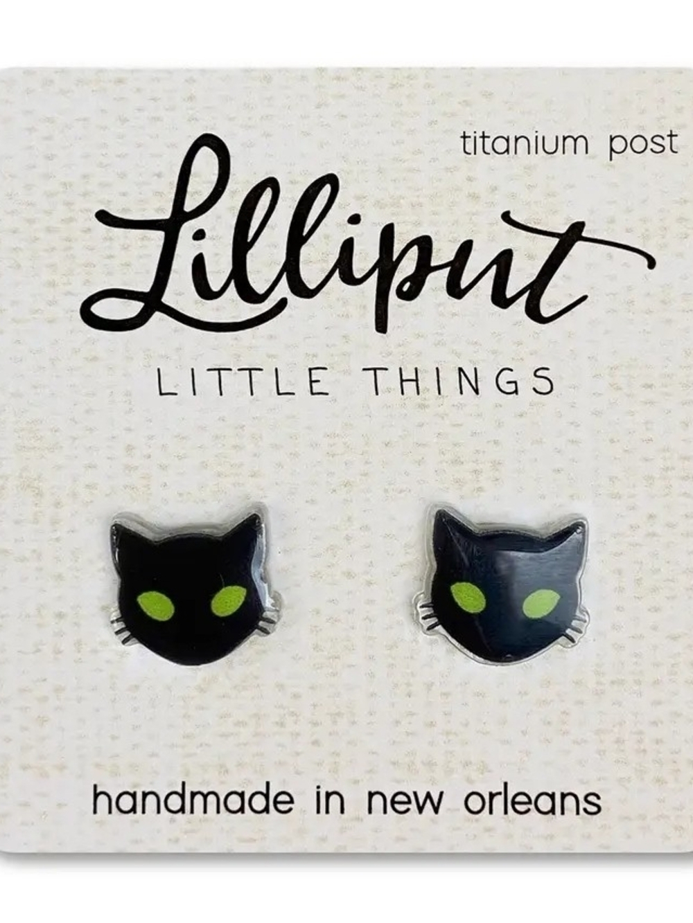 Spooky Black Cat Earrings // Witchy Halloween